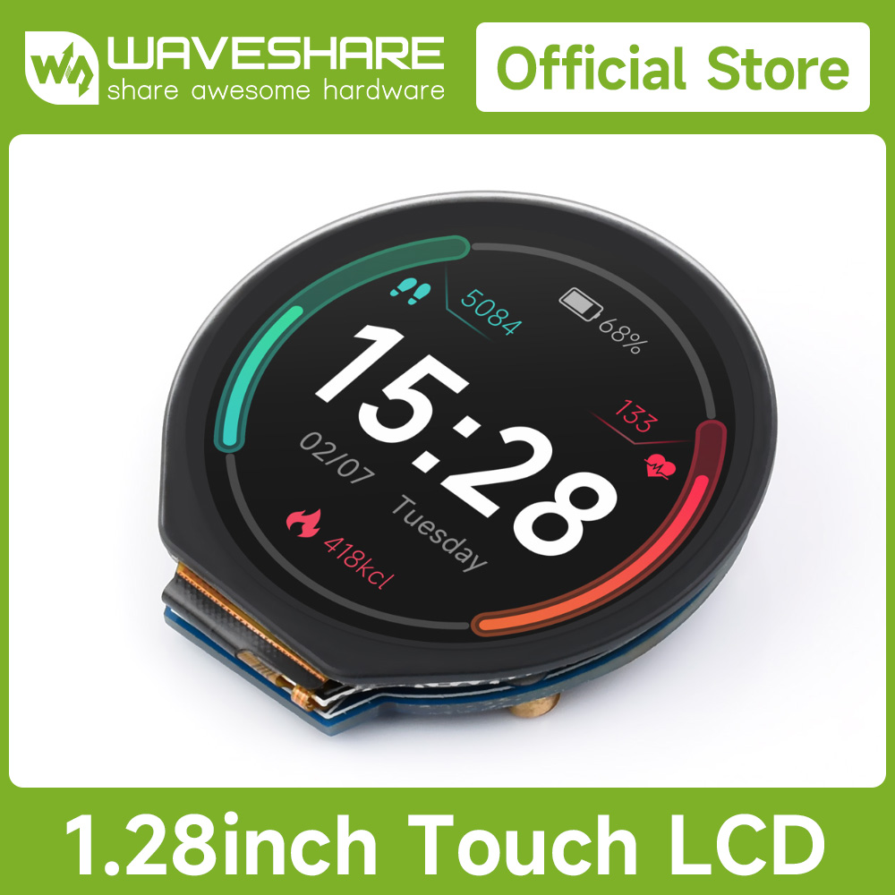 Pi Display - Waveshare 1.28 inç Yuvarlak LCD Ekran