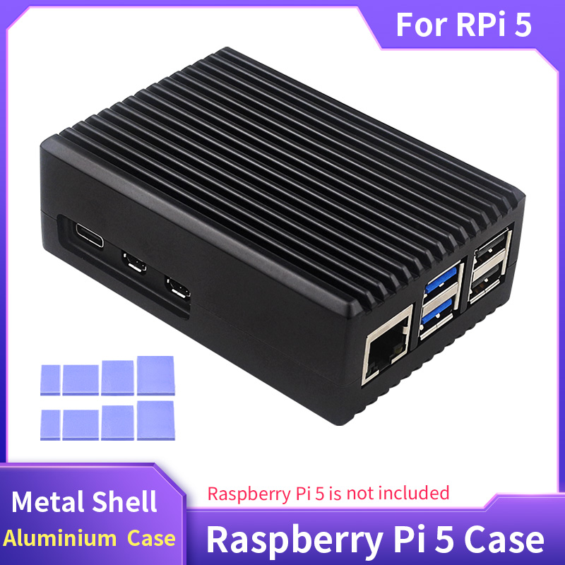Pi 5 Case - Ahududu Pi 5 Metal kabuk alüminyum