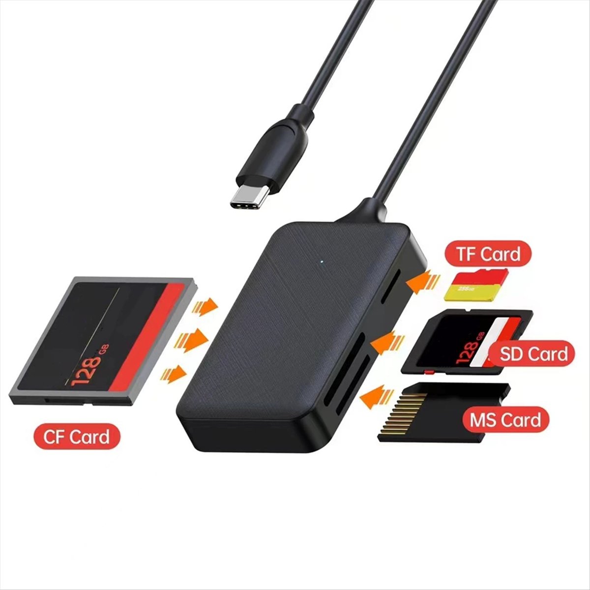 Micro Sd Card - (A60I] 4'ü 1 arada Kart Okuyucu