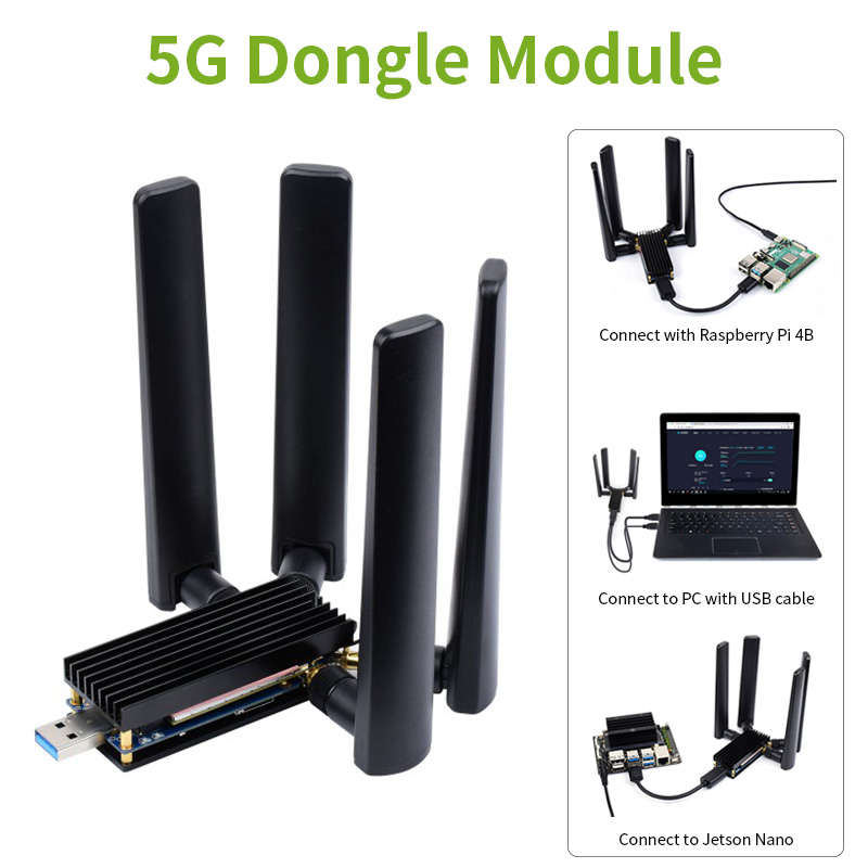 Pi 4 Case - 5G Dongle modülü USB 3.1 M.2