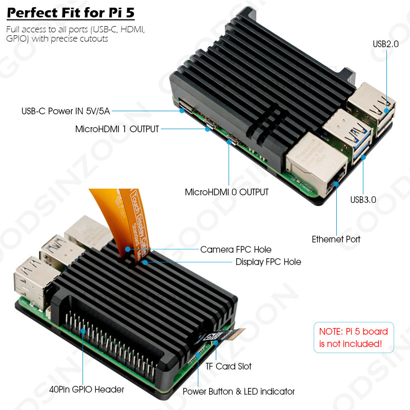 Raspberry Pi 5 Alüminyum Zırh  - Pi 5 Case incelemesi ve fiyatı