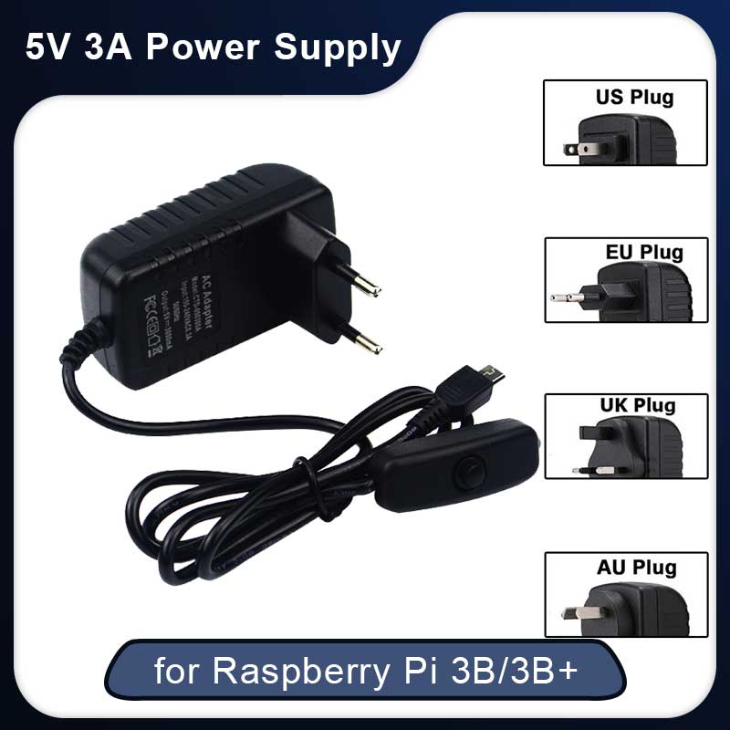 5 V 3A Raspberry Pi 3 Model B  - Pi Power Supply incelemesi ve fiyatı