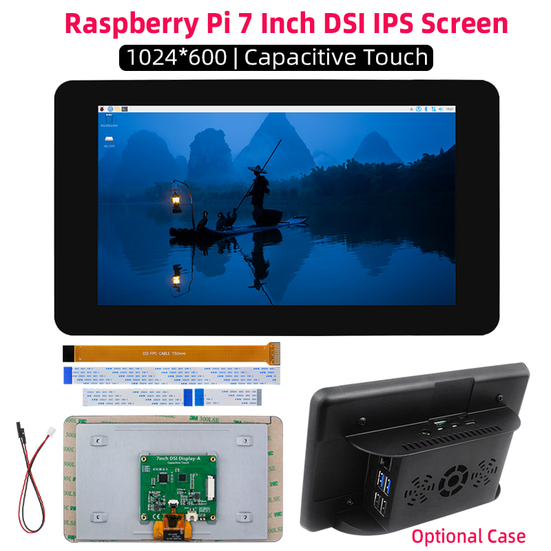 Raspberry Pi 7 Inç DSI 1024*60 - Pi 5 Case incelemesi ve fiyatı
